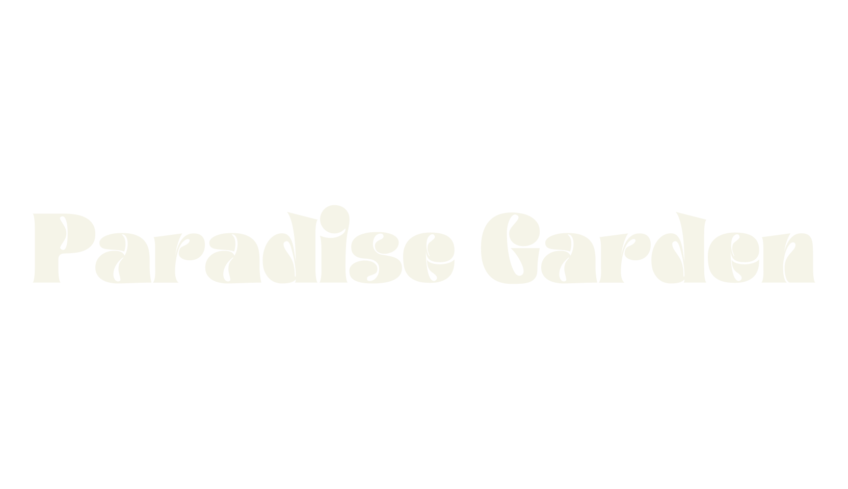 Paradise Garden, serif font preview
