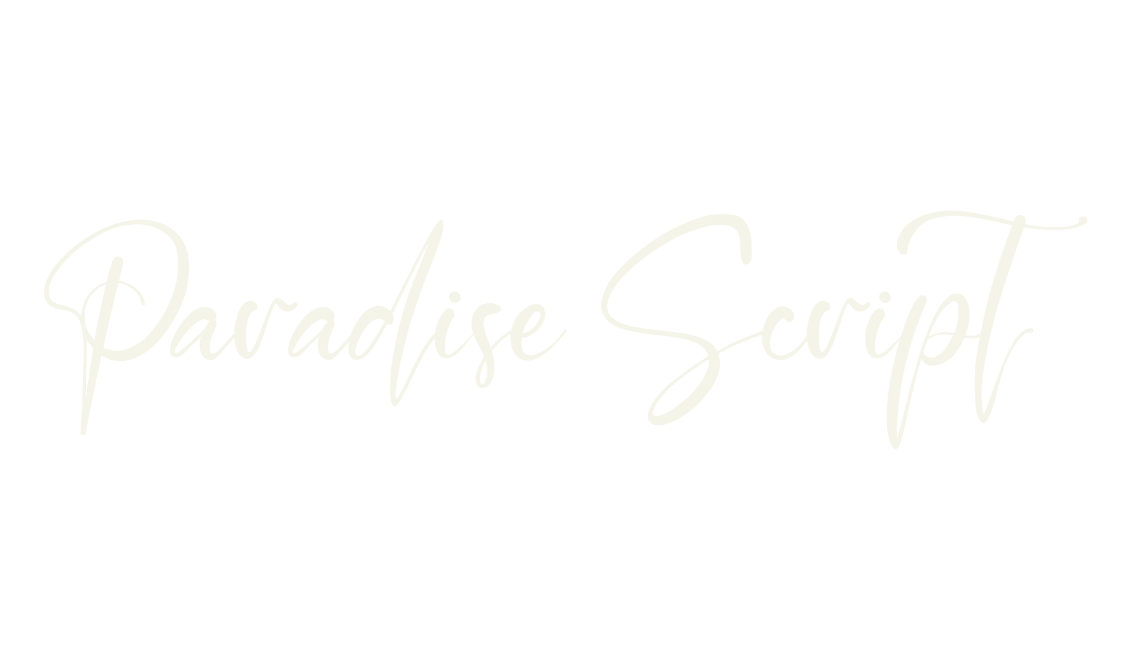 Paradise Script, fashion script font preview