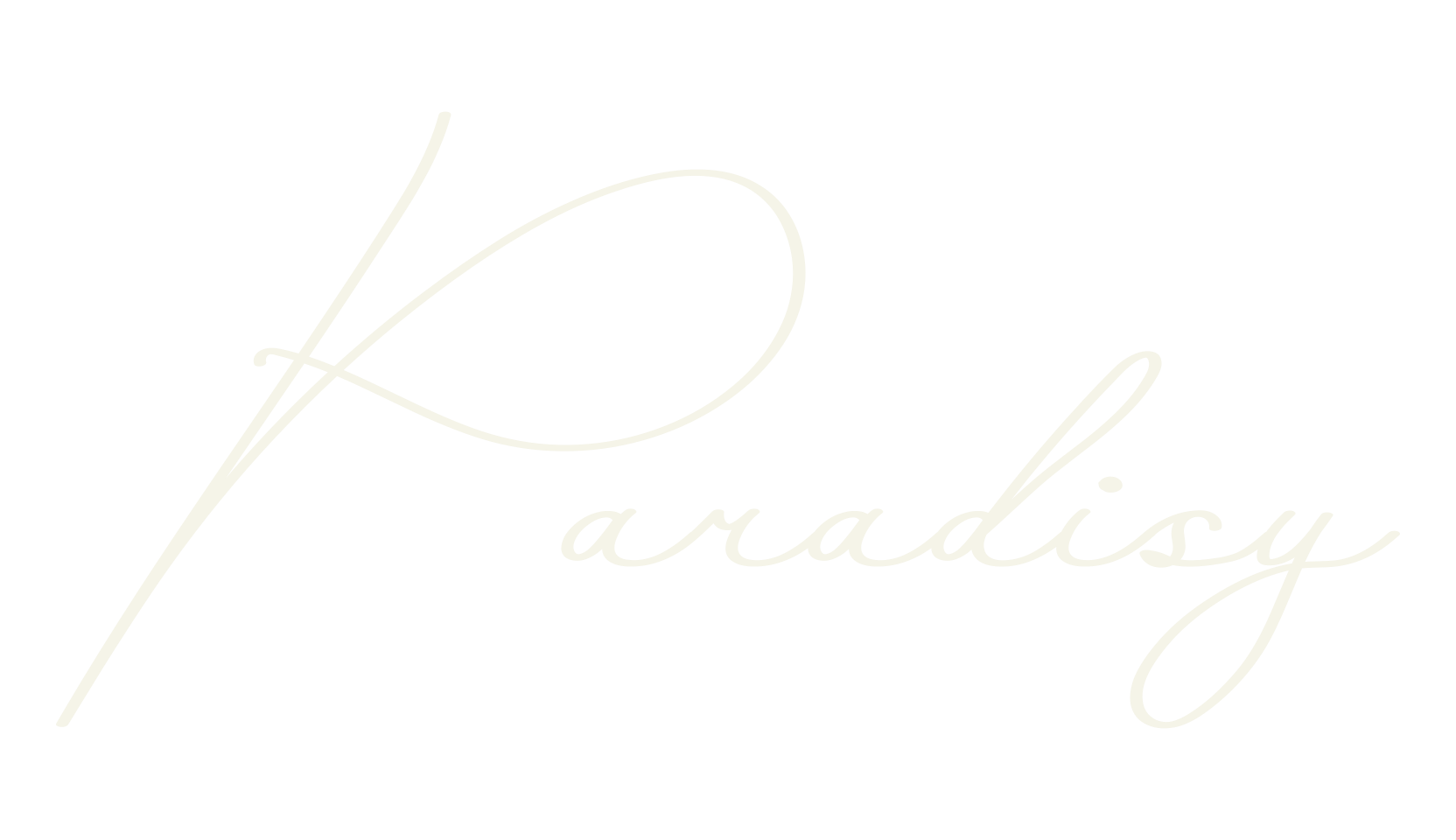 Paradisy, cursive font preview