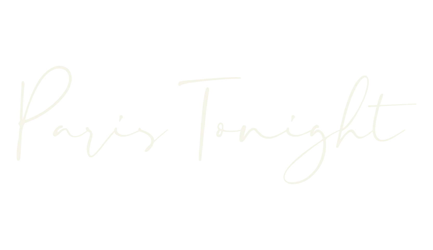 Paris Tonight, cursive font preview
