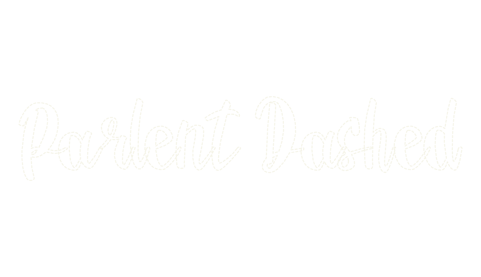 Parlent Dashed, fashion script font preview