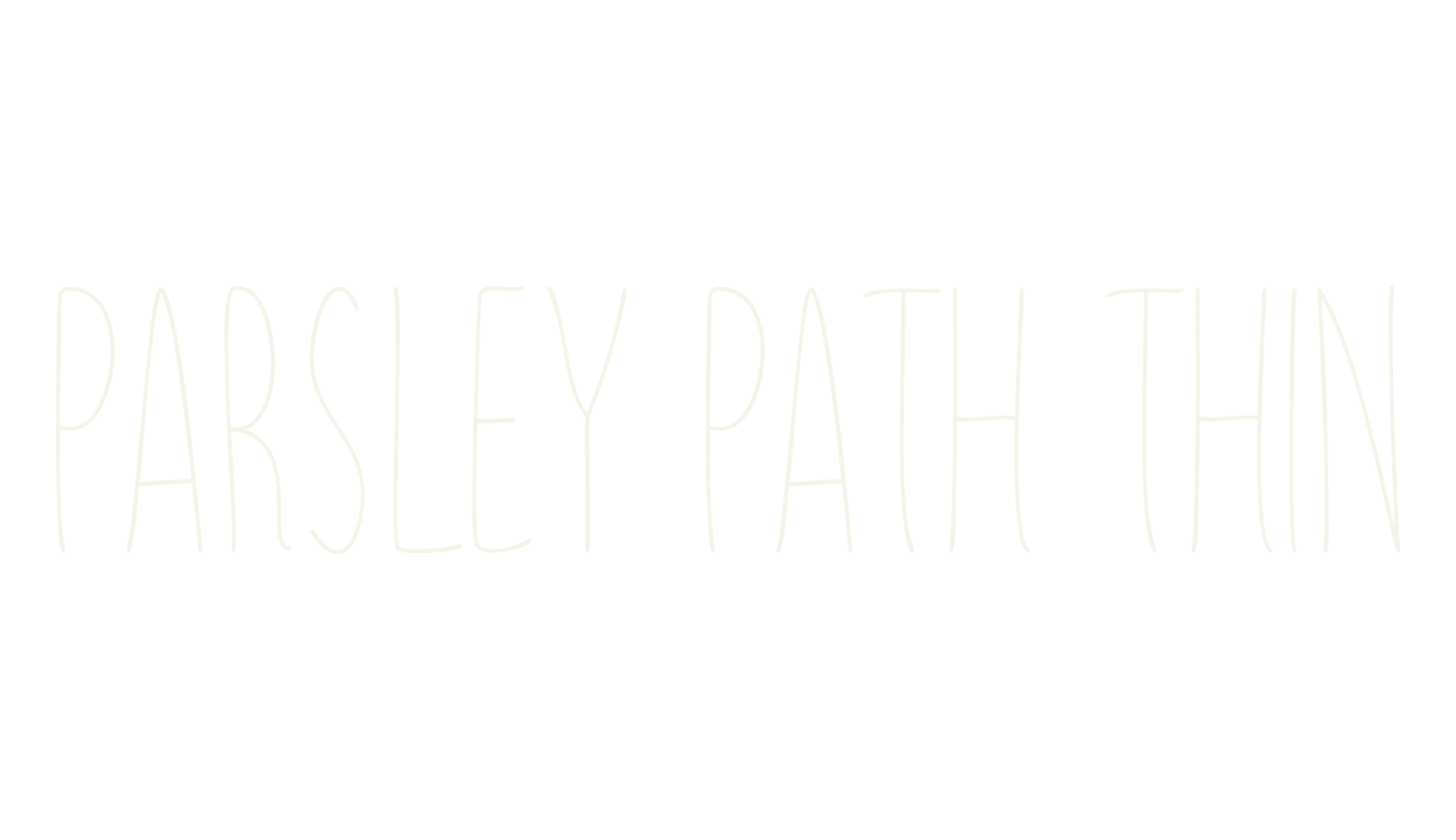 Parsley Path Thin, thin font preview