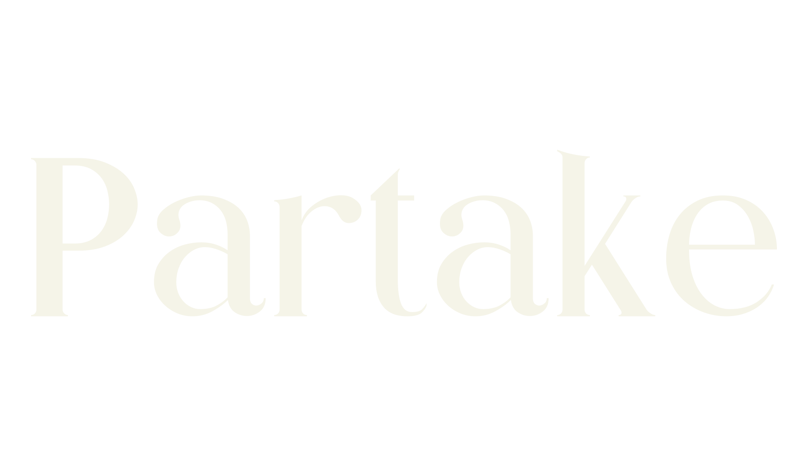 Partake, serif font preview