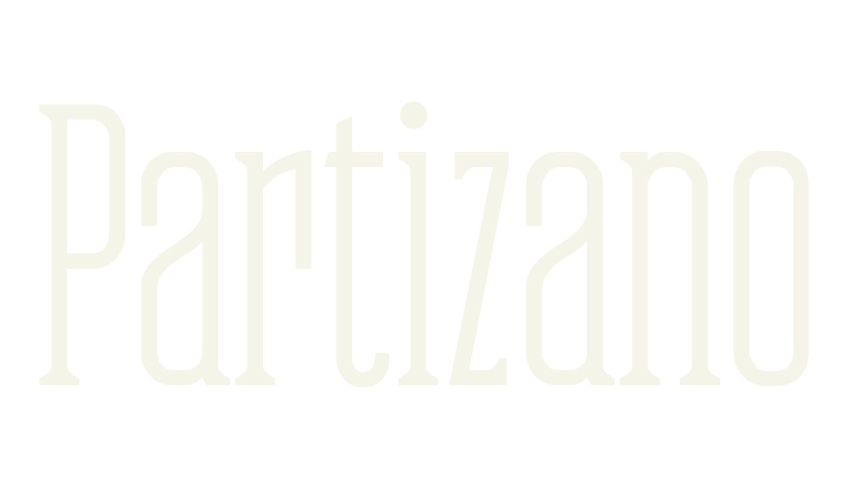 Partizano, condensed font preview
