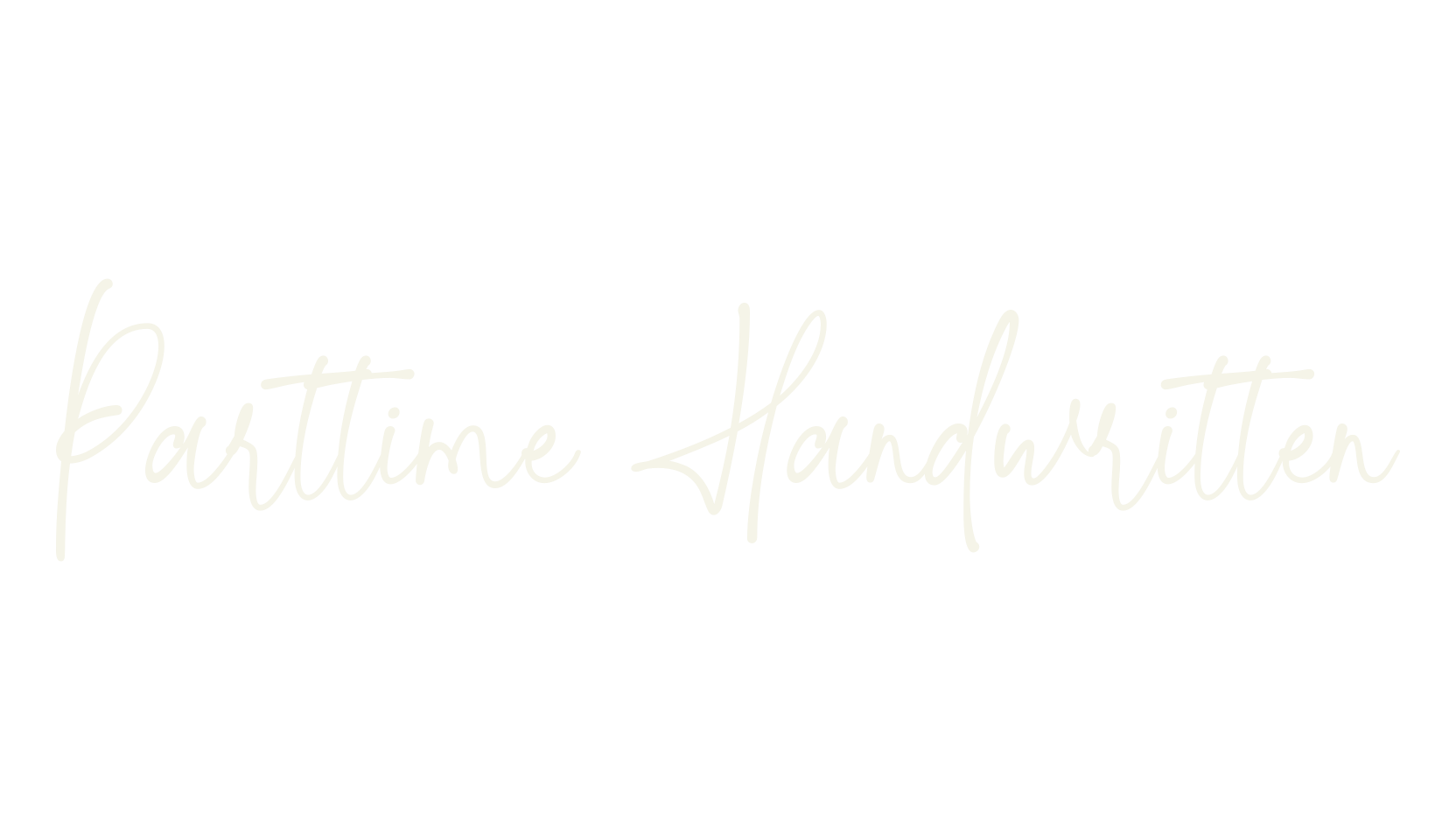 Parttime Handwritten, handwriting font preview