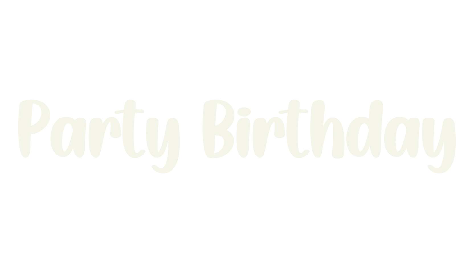 Party Birthday, modern font preview