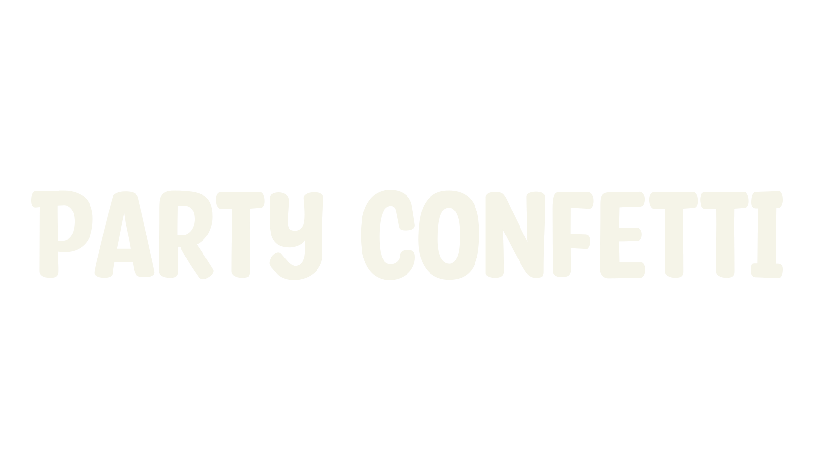 Party Confetti, display market font preview