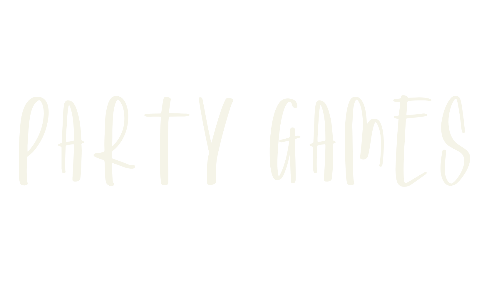Party Games, script font preview