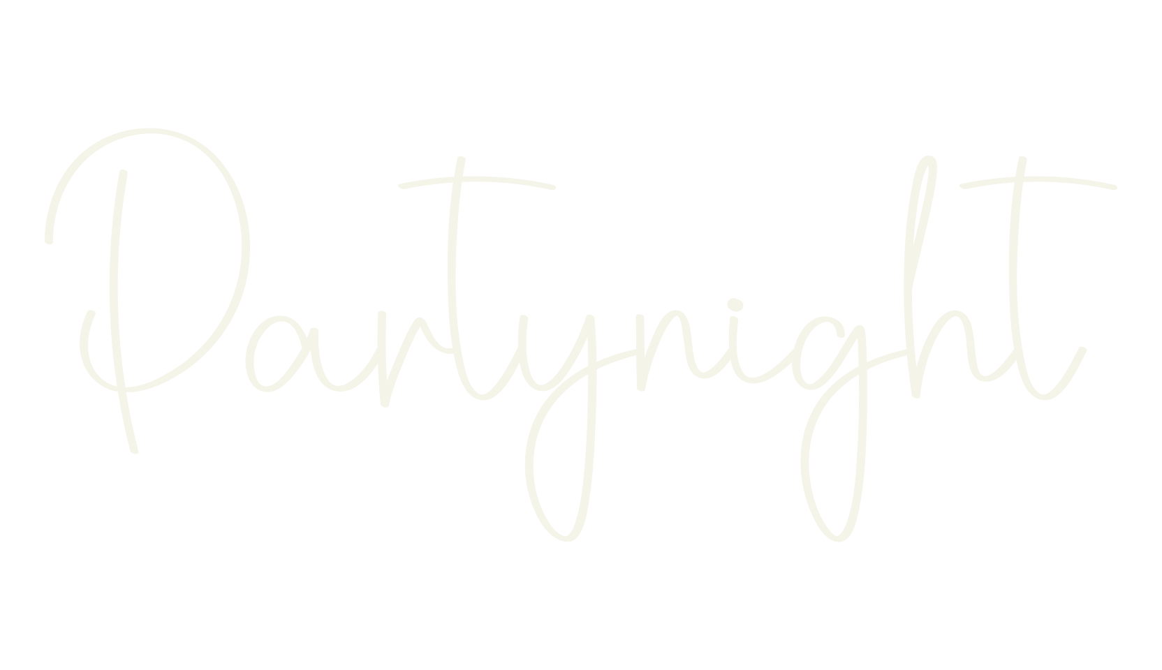 Partynight, calligraphy font preview