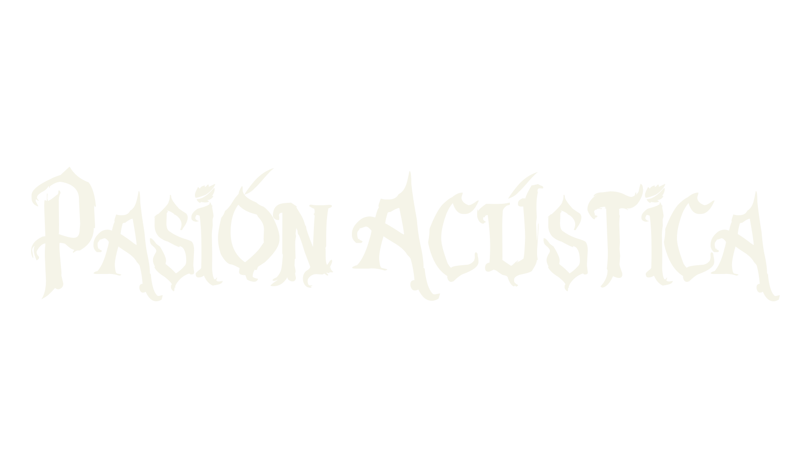 Pasión Acústica, gothic font preview