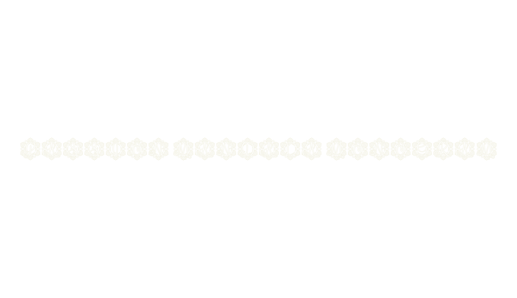Passion Mandala Monogram, mandala font preview