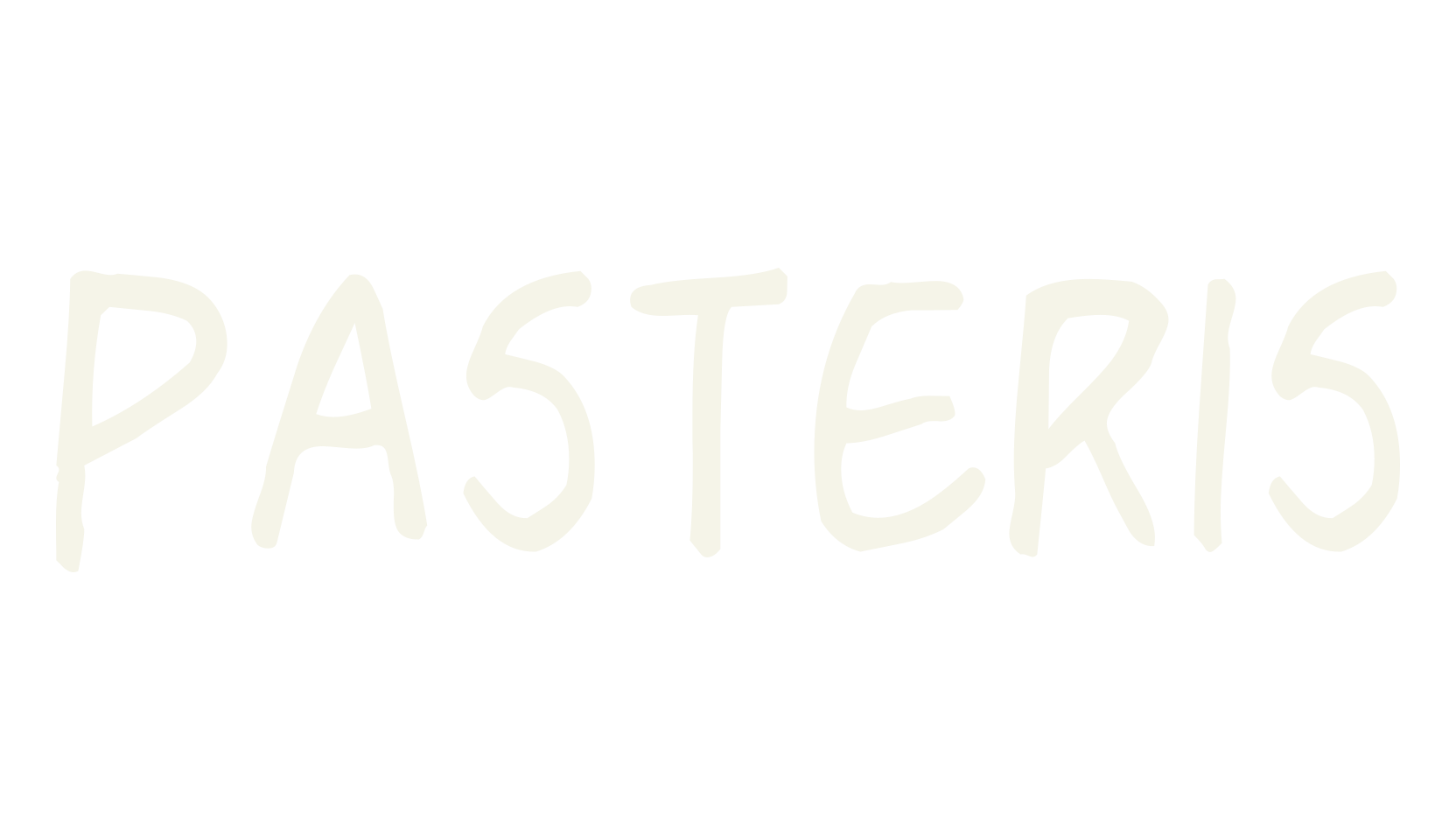 Pasteris, handwritten font preview