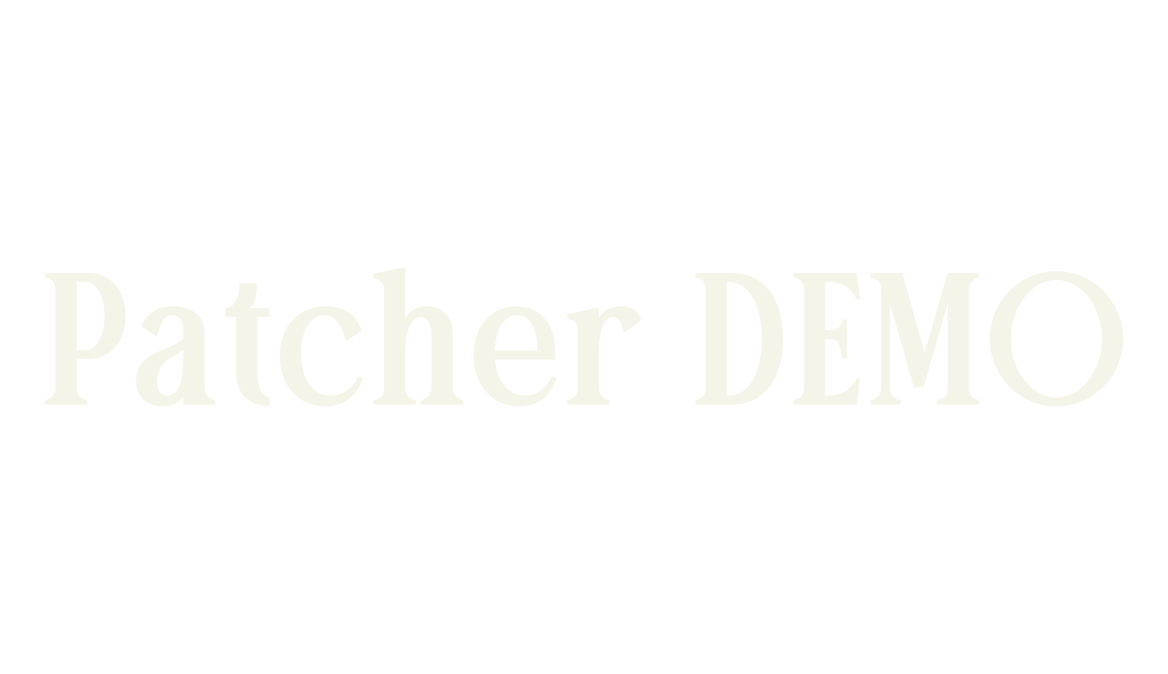 Patcher DEMO, serif font preview