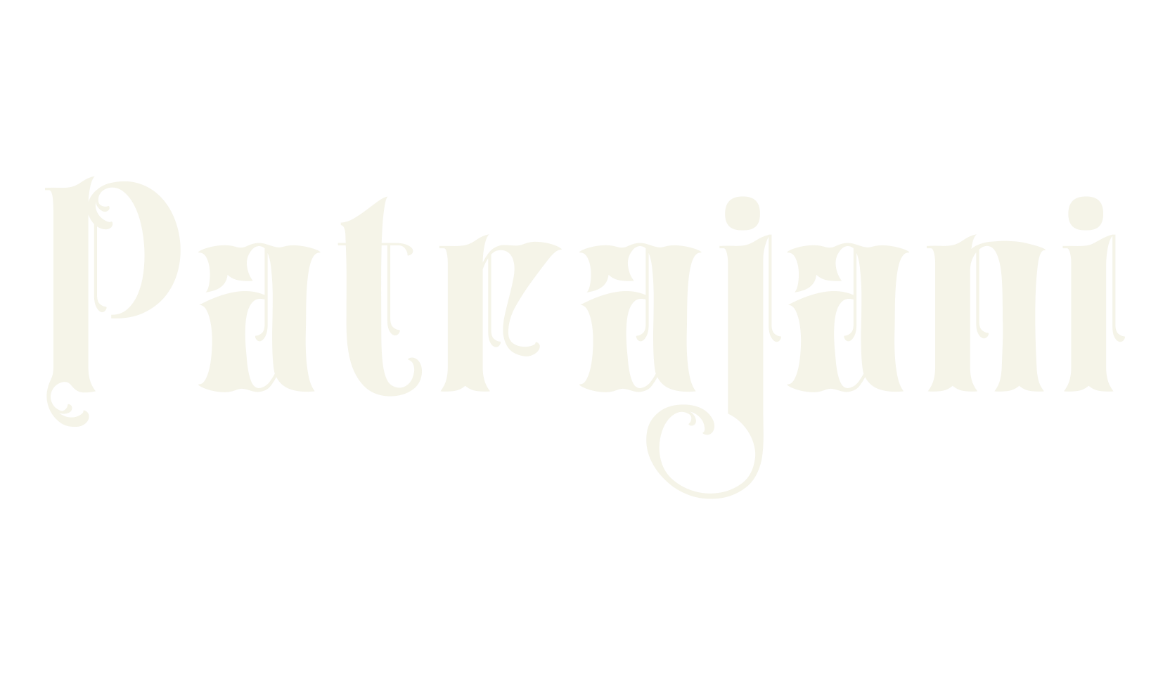 Patrajani, decorative font preview