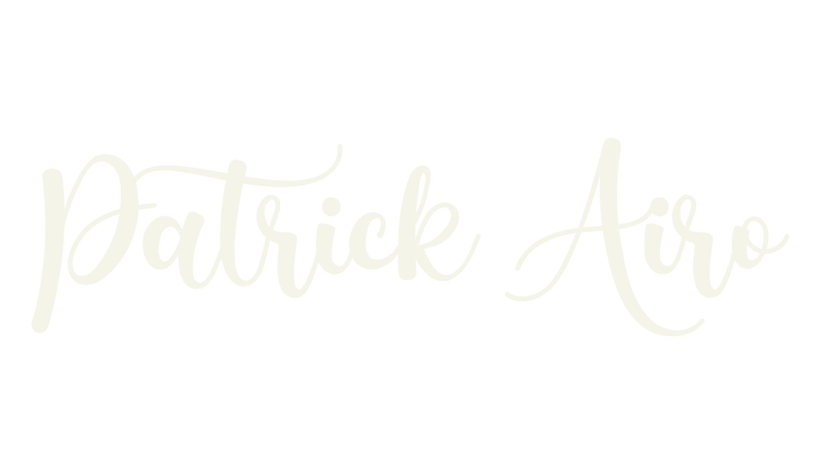 Patrick Airo, cursive font preview