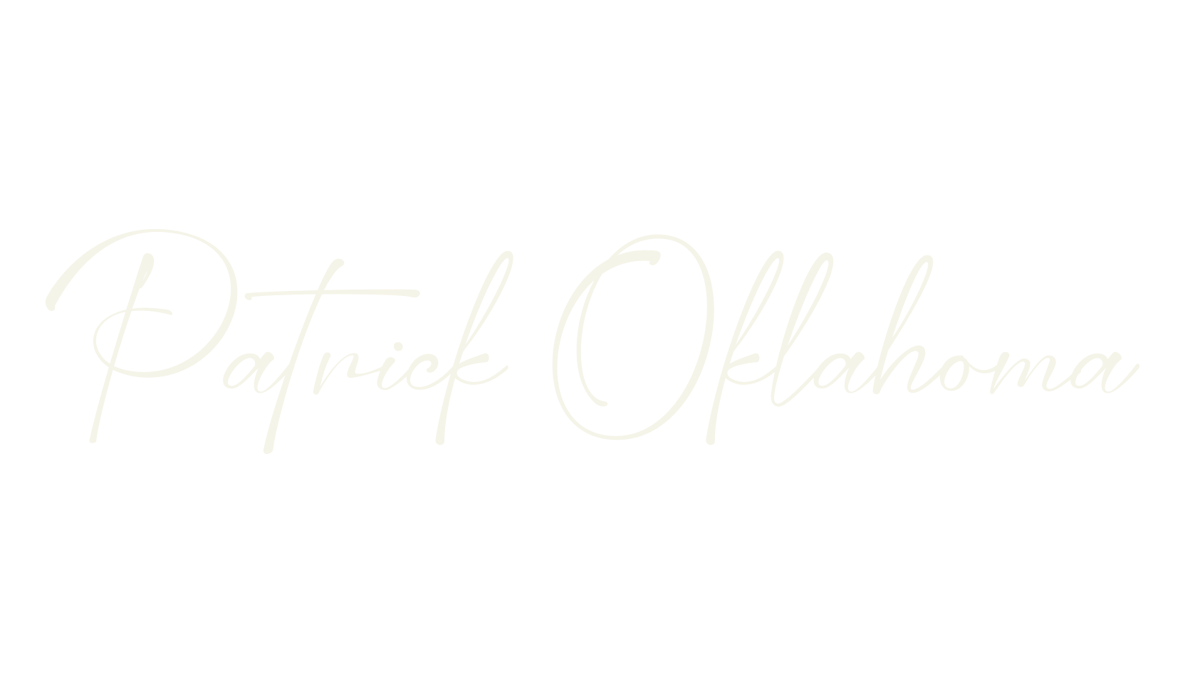 Patrick Oklahoma, signature font preview