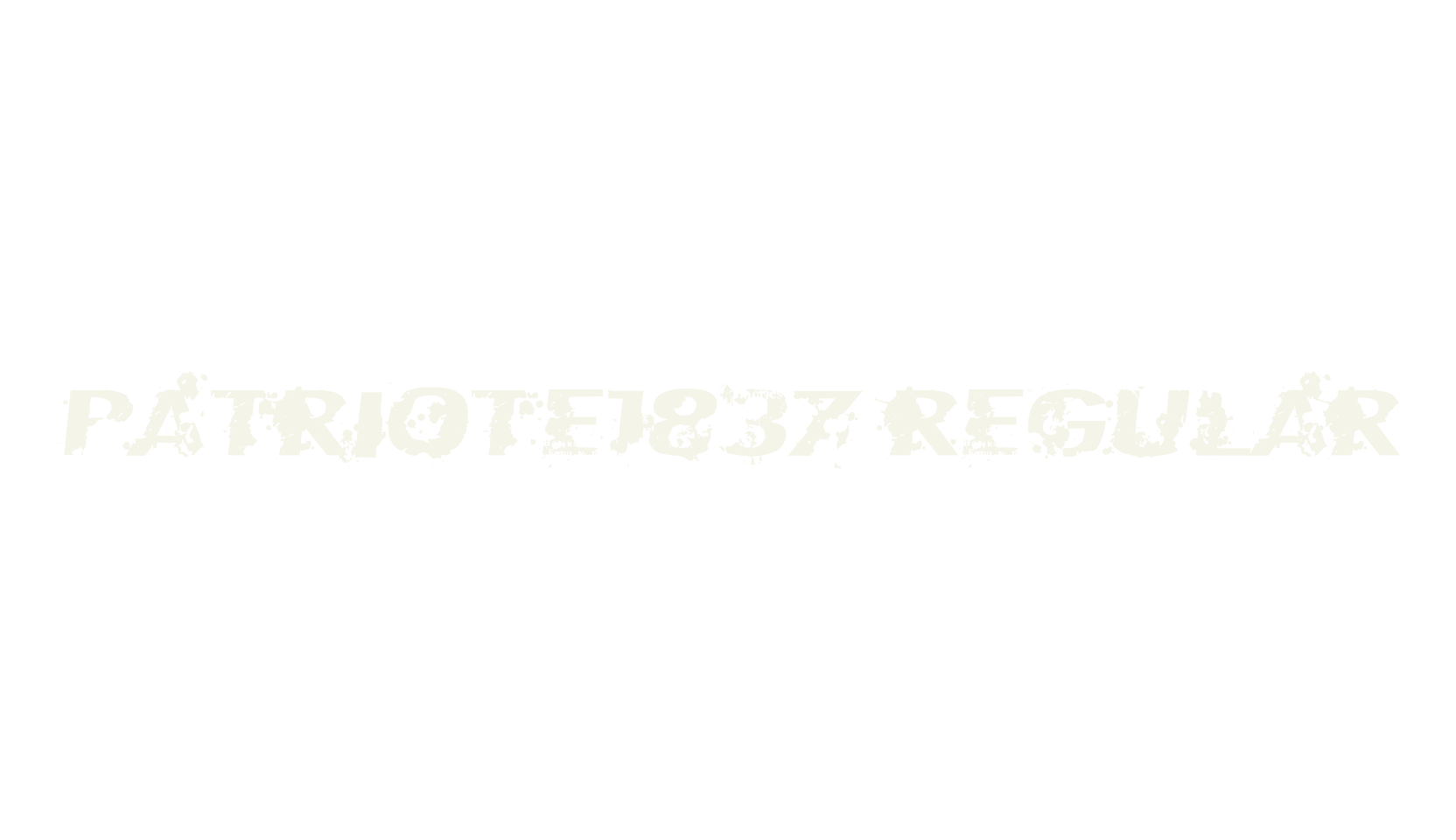 Patriote1837 Regular, display market font preview