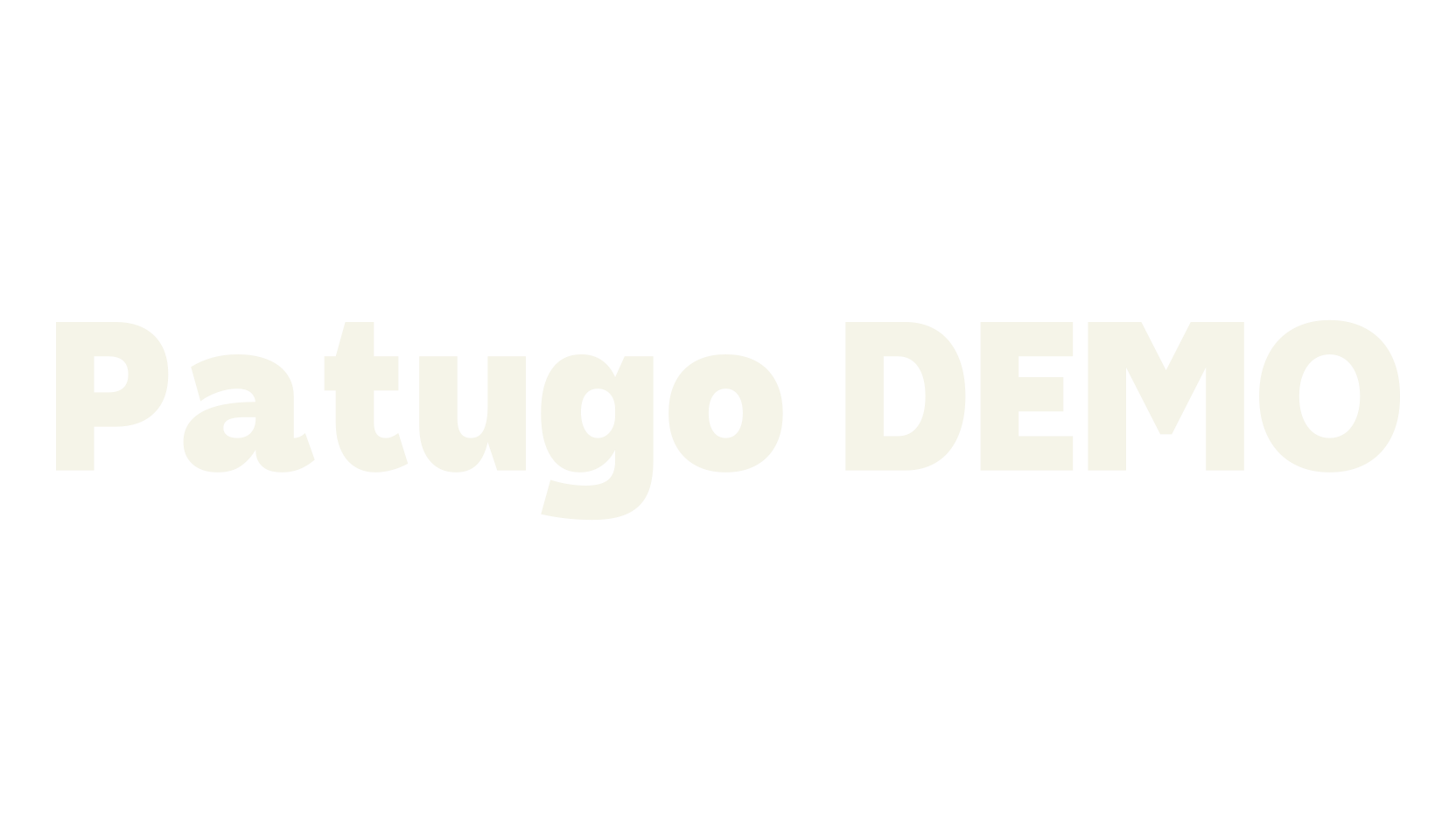 Patugo DEMO, sans serif font preview
