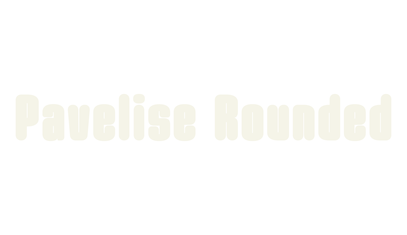 Pavelise Rounded, rounded font preview