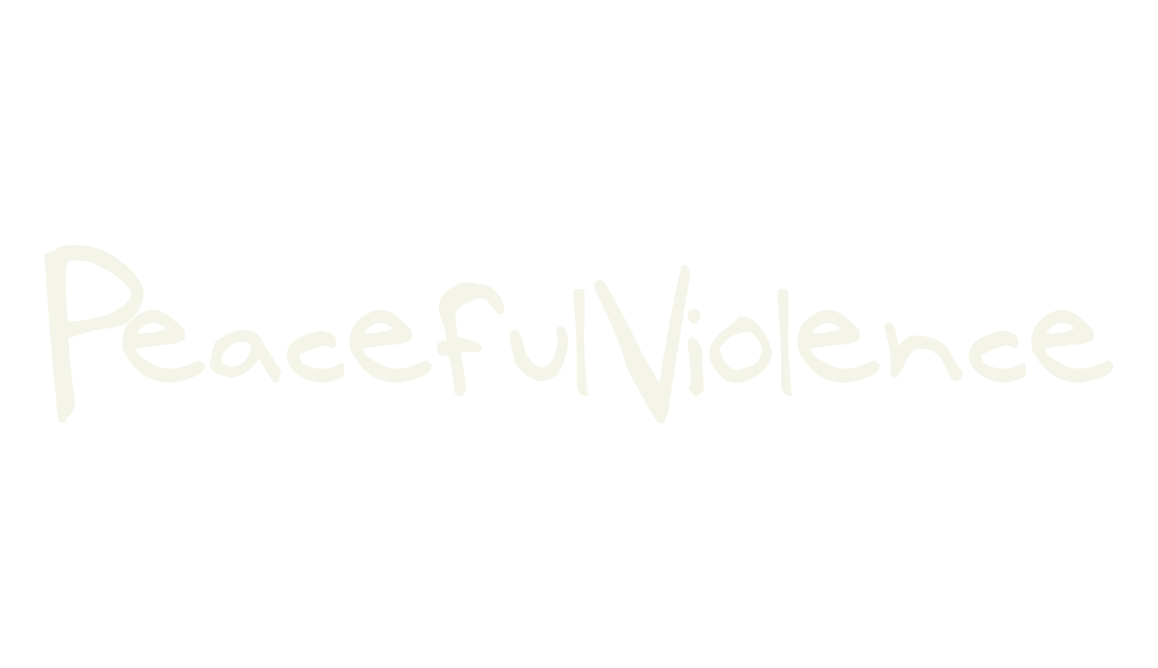 PeacefulViolence, handwriting font preview