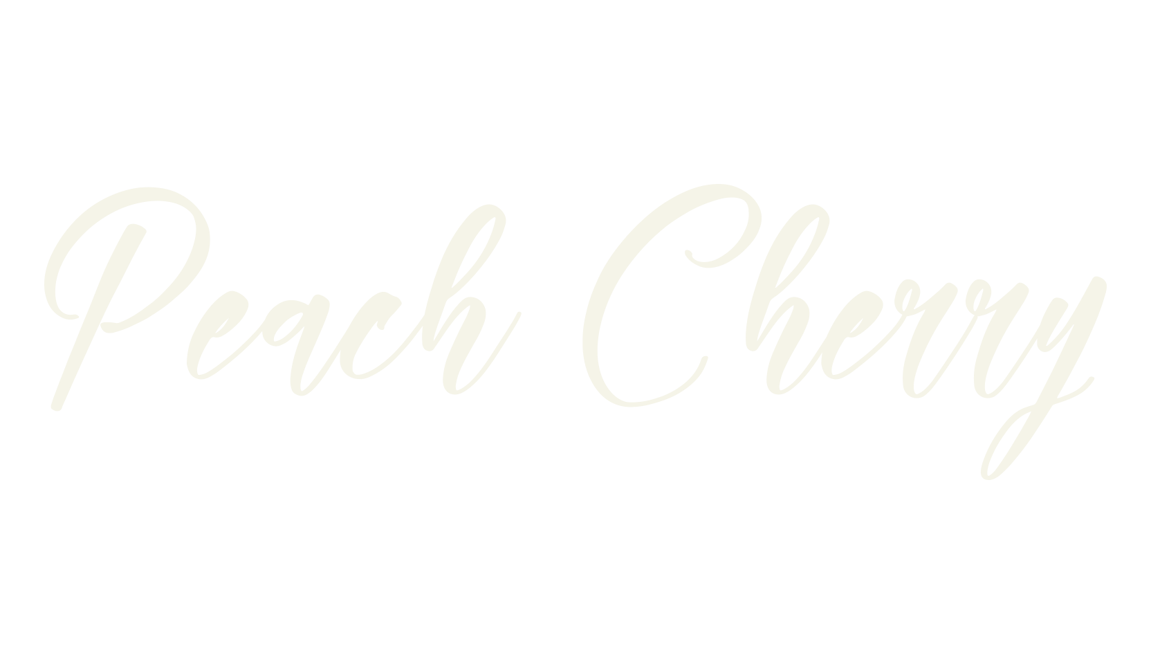 Peach Cherry, script font preview