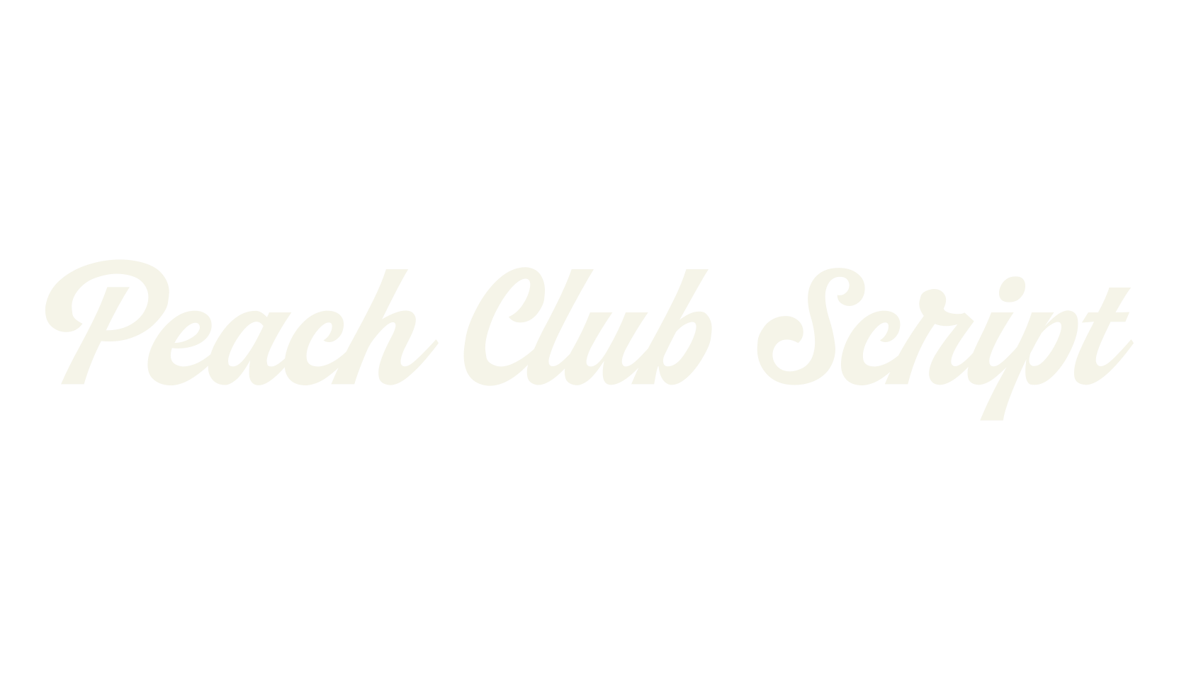 Peach Club Script, script font preview