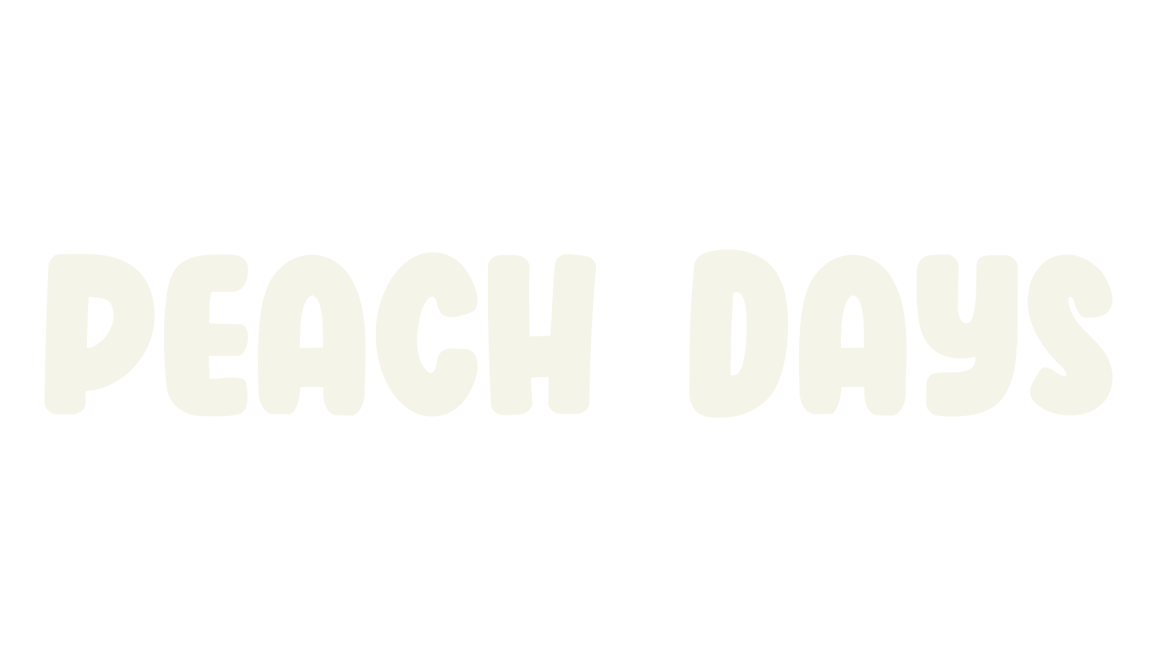 Peach Days, display market font preview