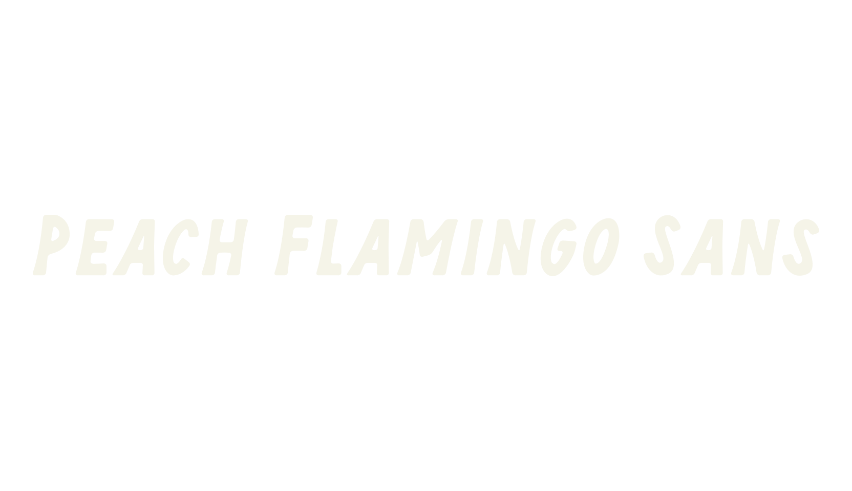 Peach Flamingo Sans, hand drawn font preview