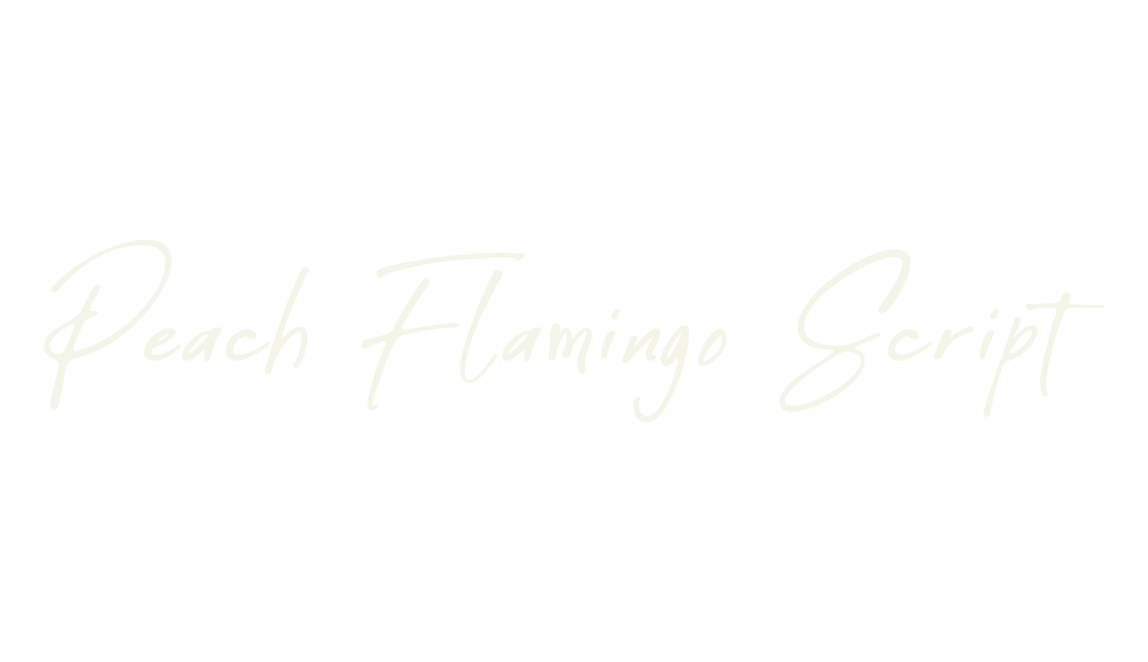 Peach Flamingo Script, cursive font preview