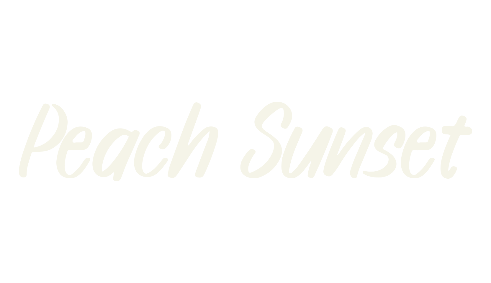 Peach Sunset, cursive font preview