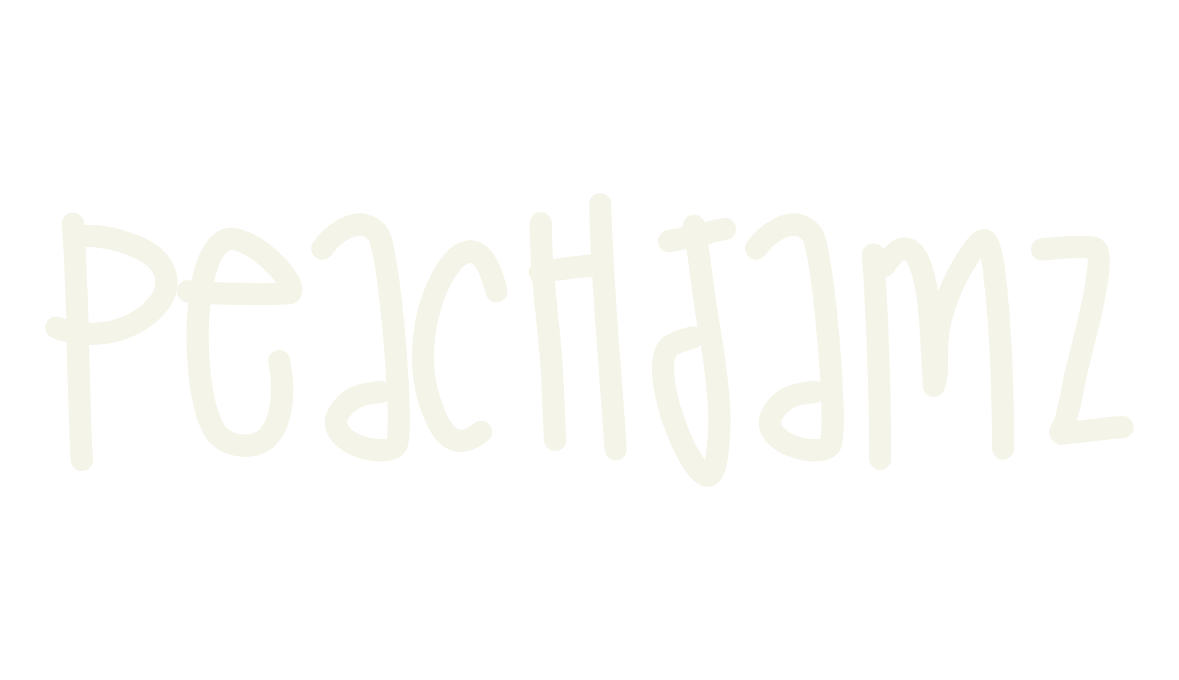 PeachJamz, handwritten font preview