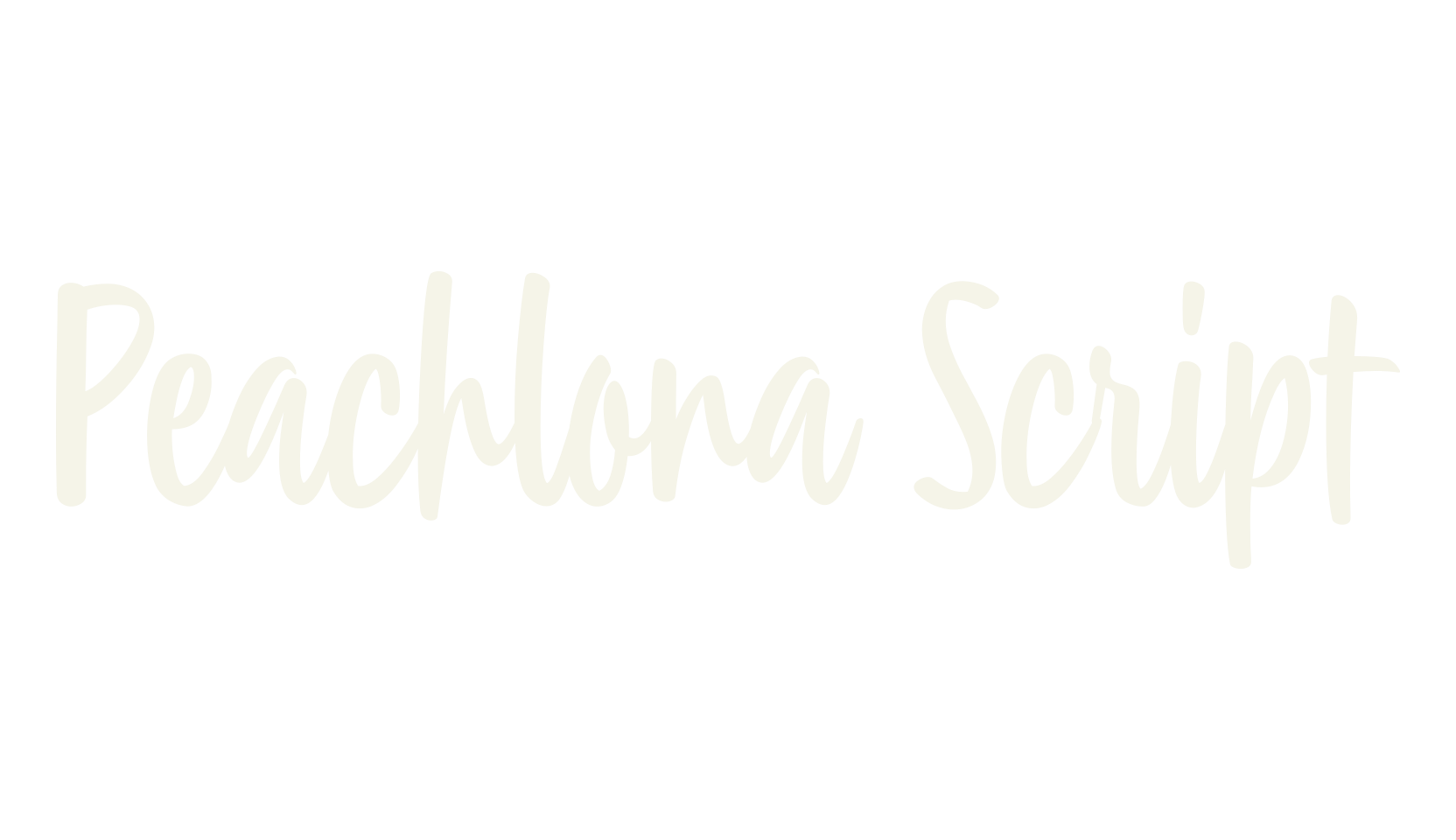 Peachlona Script, script font preview