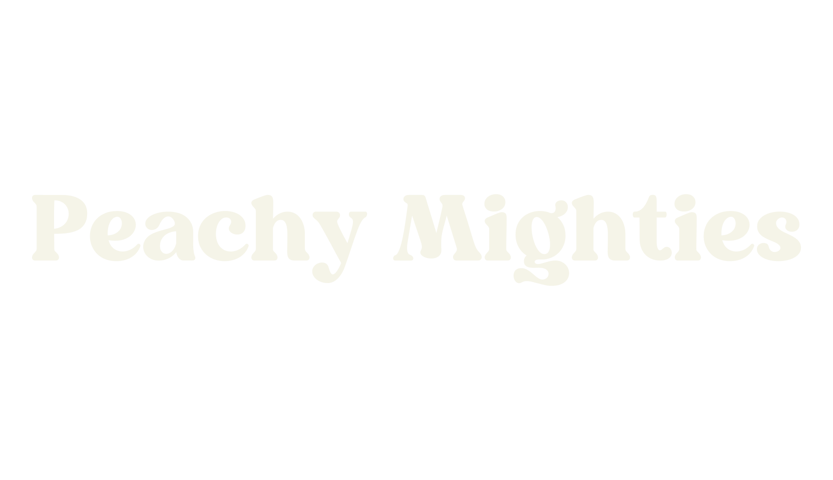 Peachy Mighties, bold font preview