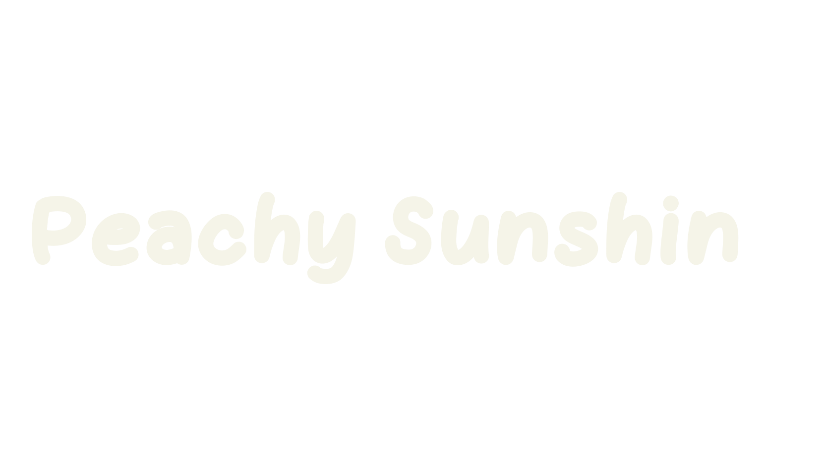 Peachy Sunshine, cute font preview