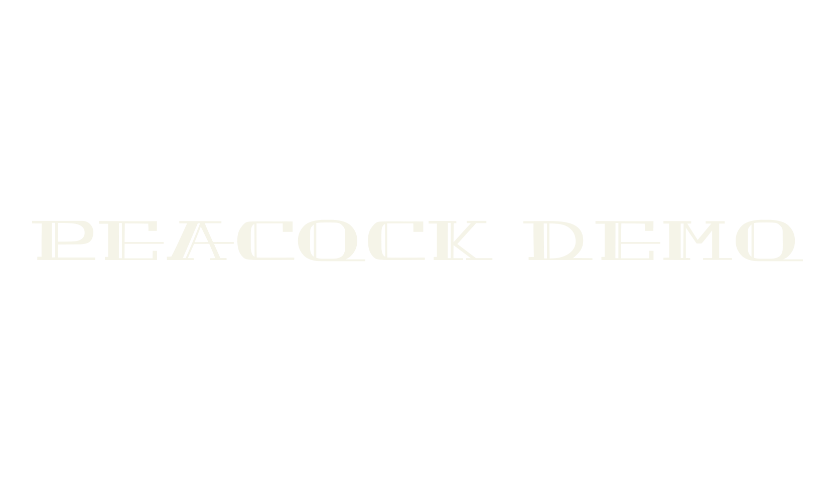 PEACOCK DEMO normal, follow us on font preview