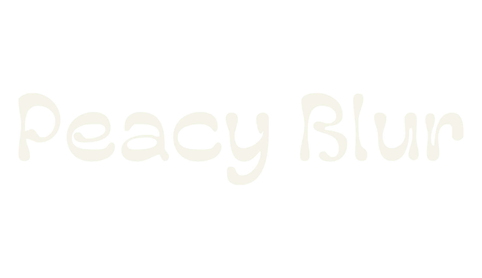 Peacy Blur, psychedelic font preview