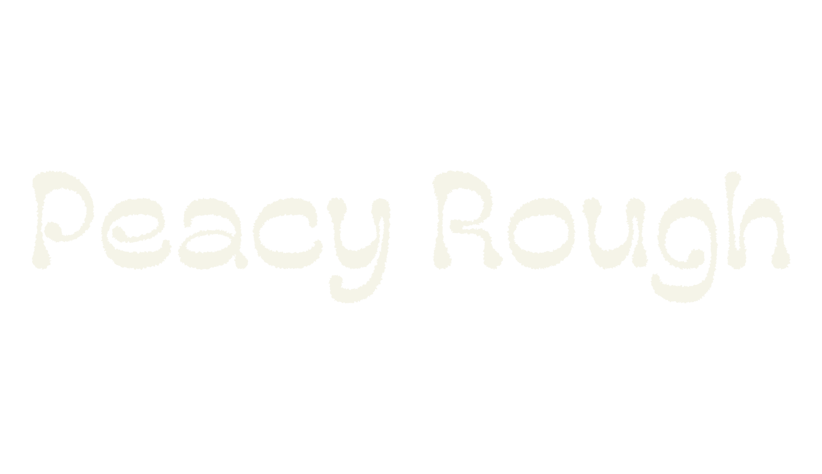 Peacy Rough, album cover font preview