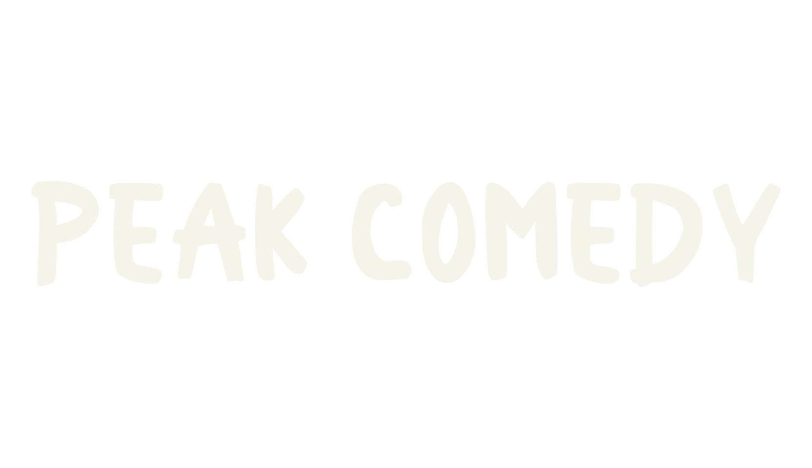 Peak Comedy, outline font preview