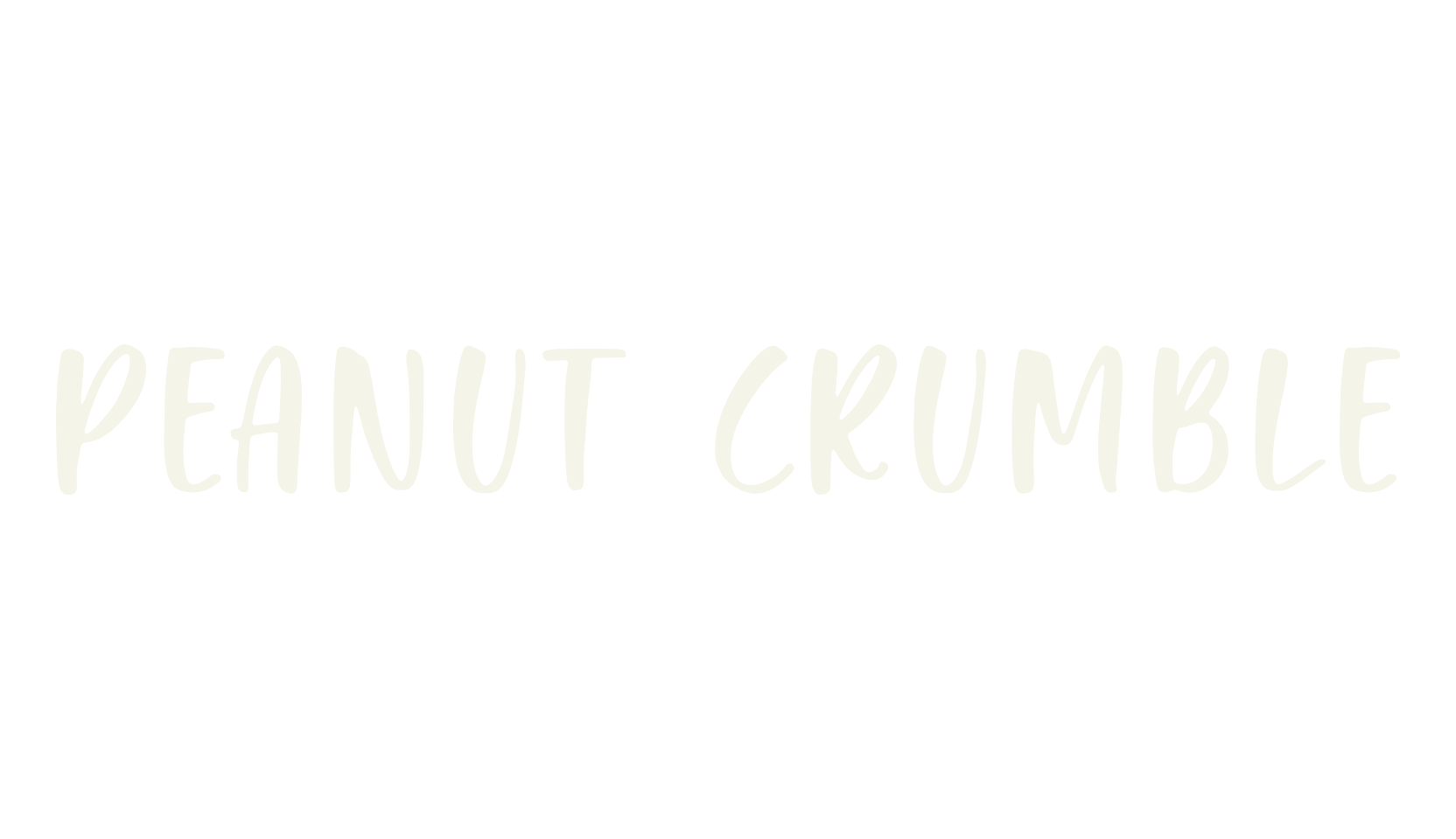 Peanut Crumble, handwritten font preview