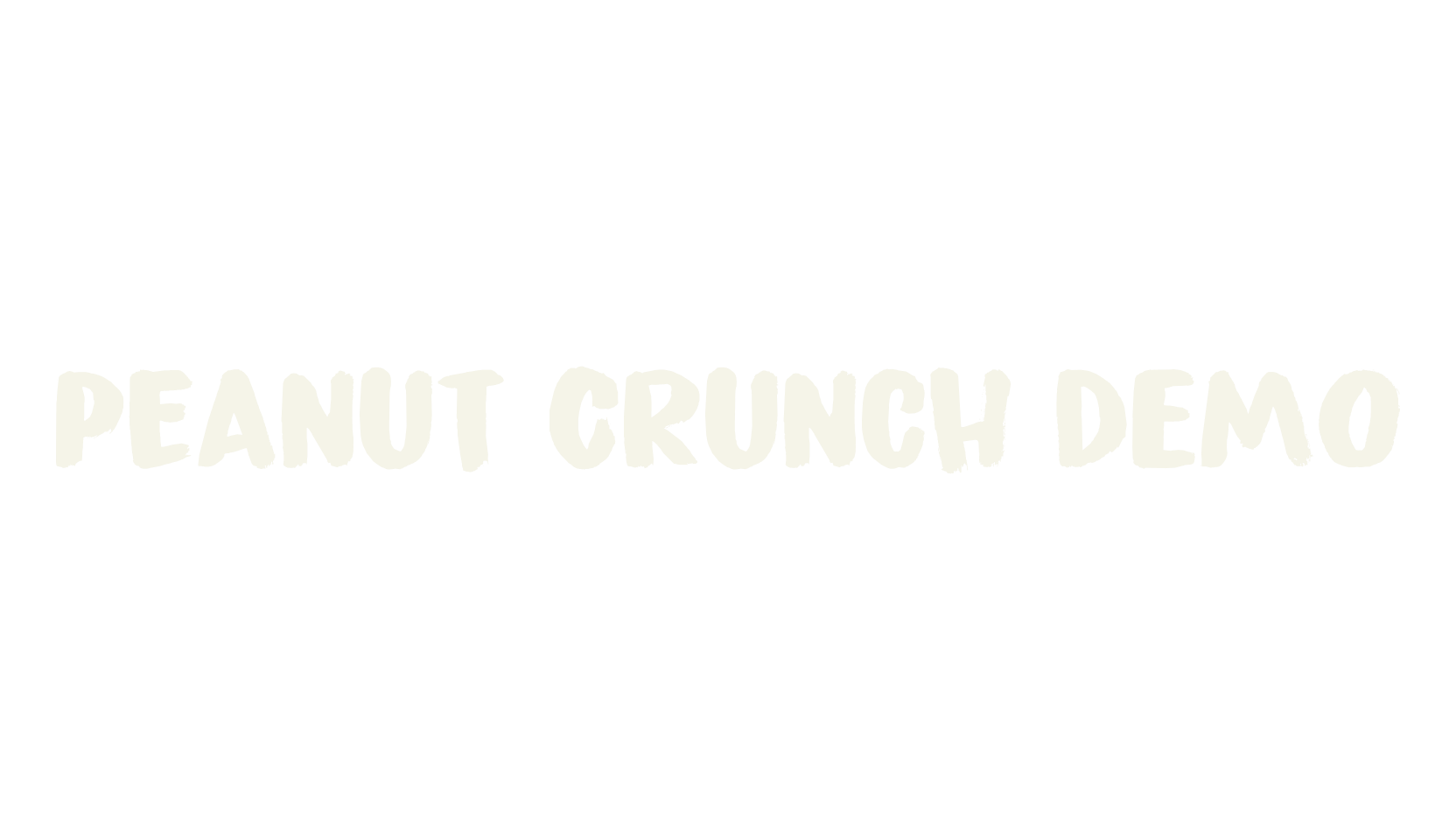 Peanut Crunch DEMO, handwritten font preview