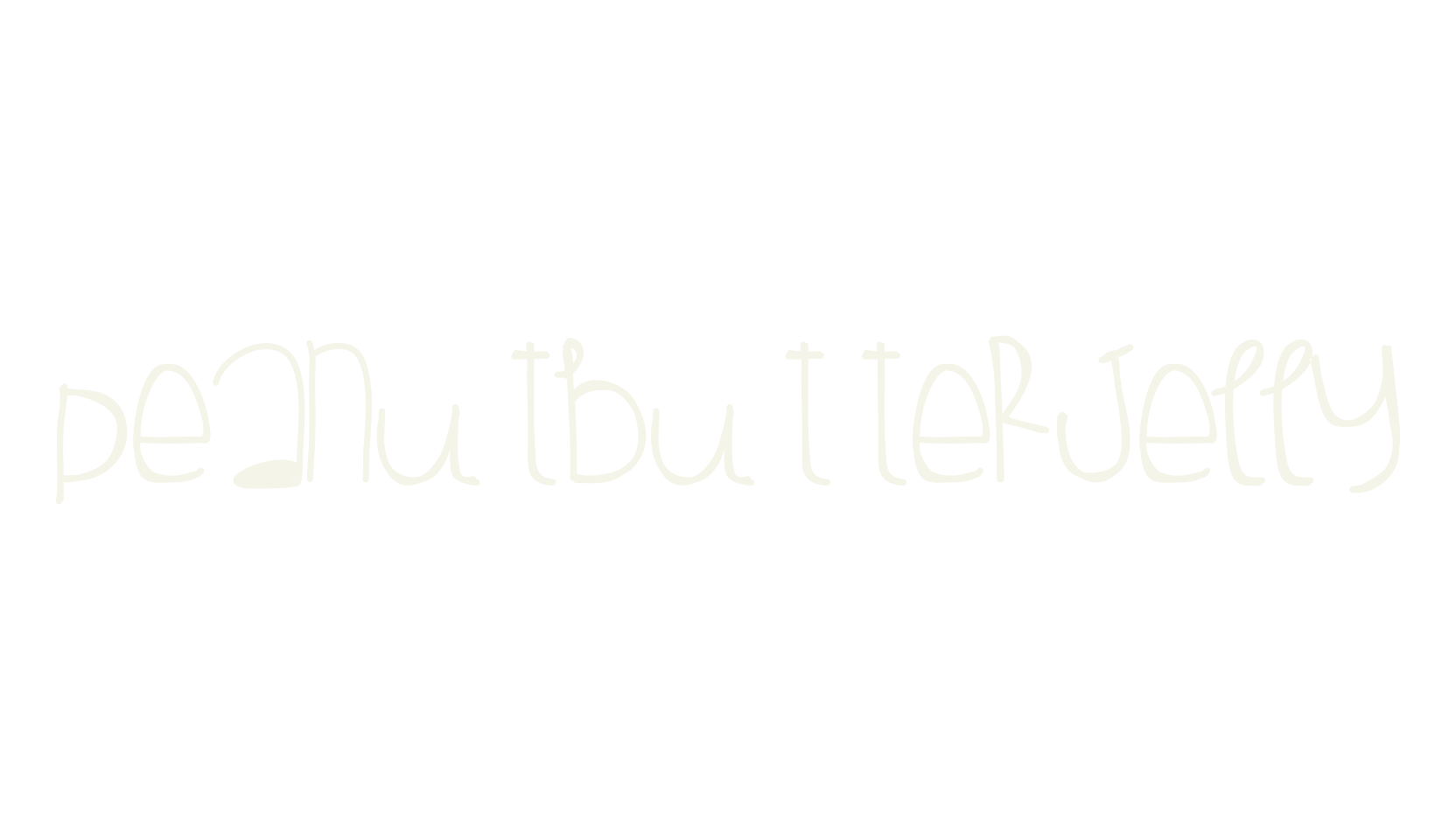 PeanutButterJelly, handwritten font preview
