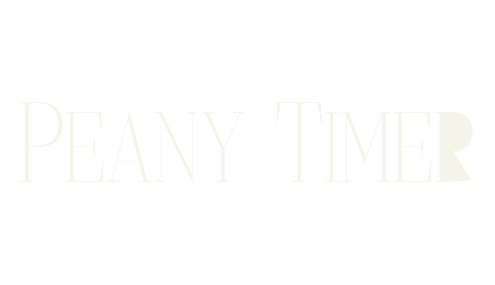 Peany Timer, serif font preview