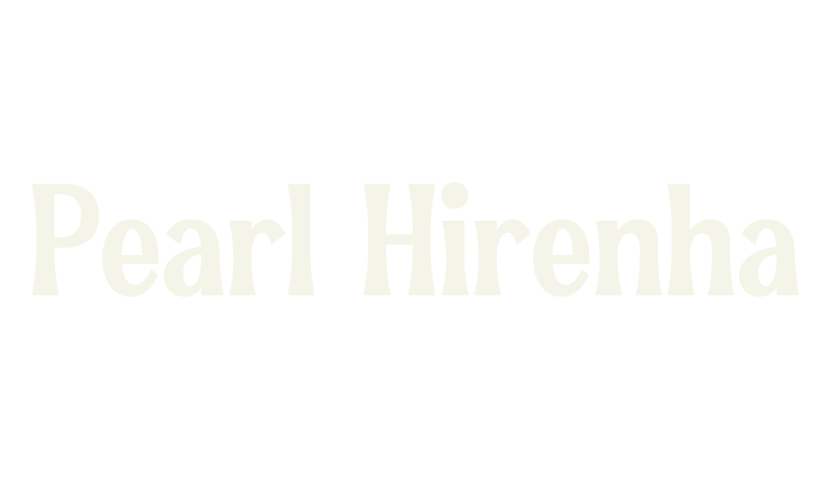 Pearl Hirenha, serif font preview