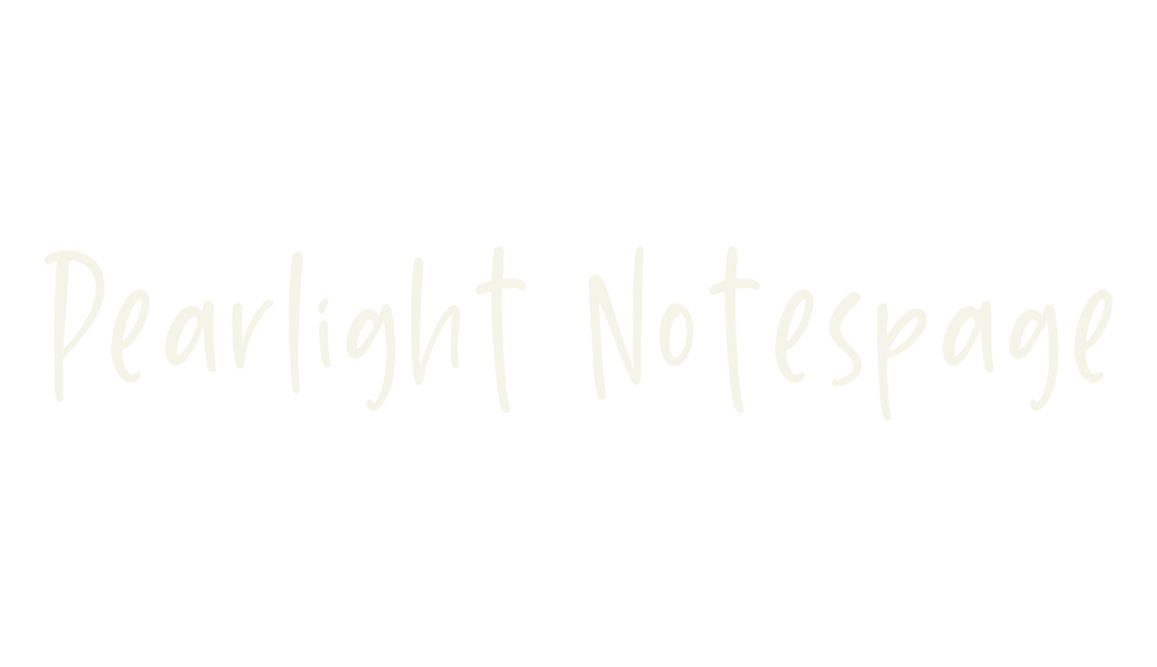 Pearlight Notespage, fancy font preview
