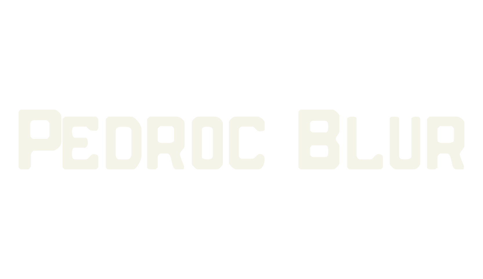 Pedroc Blur, bold font preview