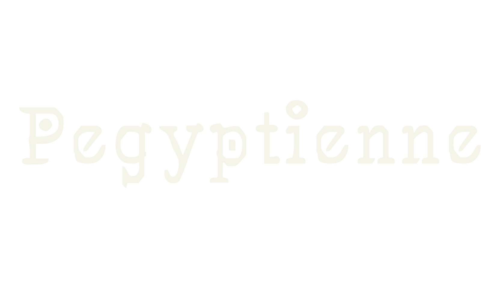 Pegyptienne, decorative font preview