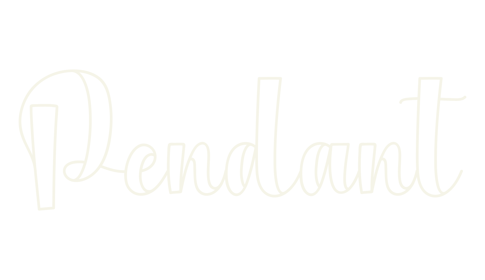 Pendant, handwriting font preview