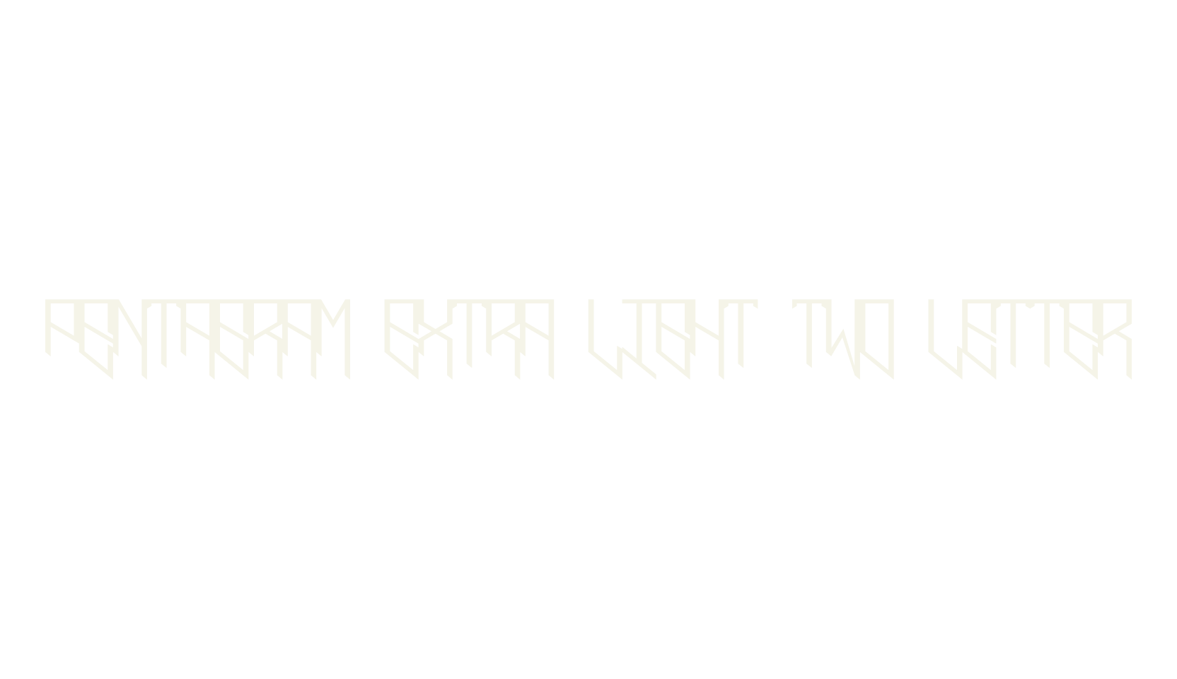 Pentagram Extra Light Two Letter, calligraphy font preview