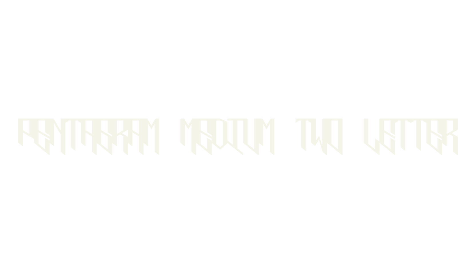 Pentagram Medium Two Letter, logo font preview