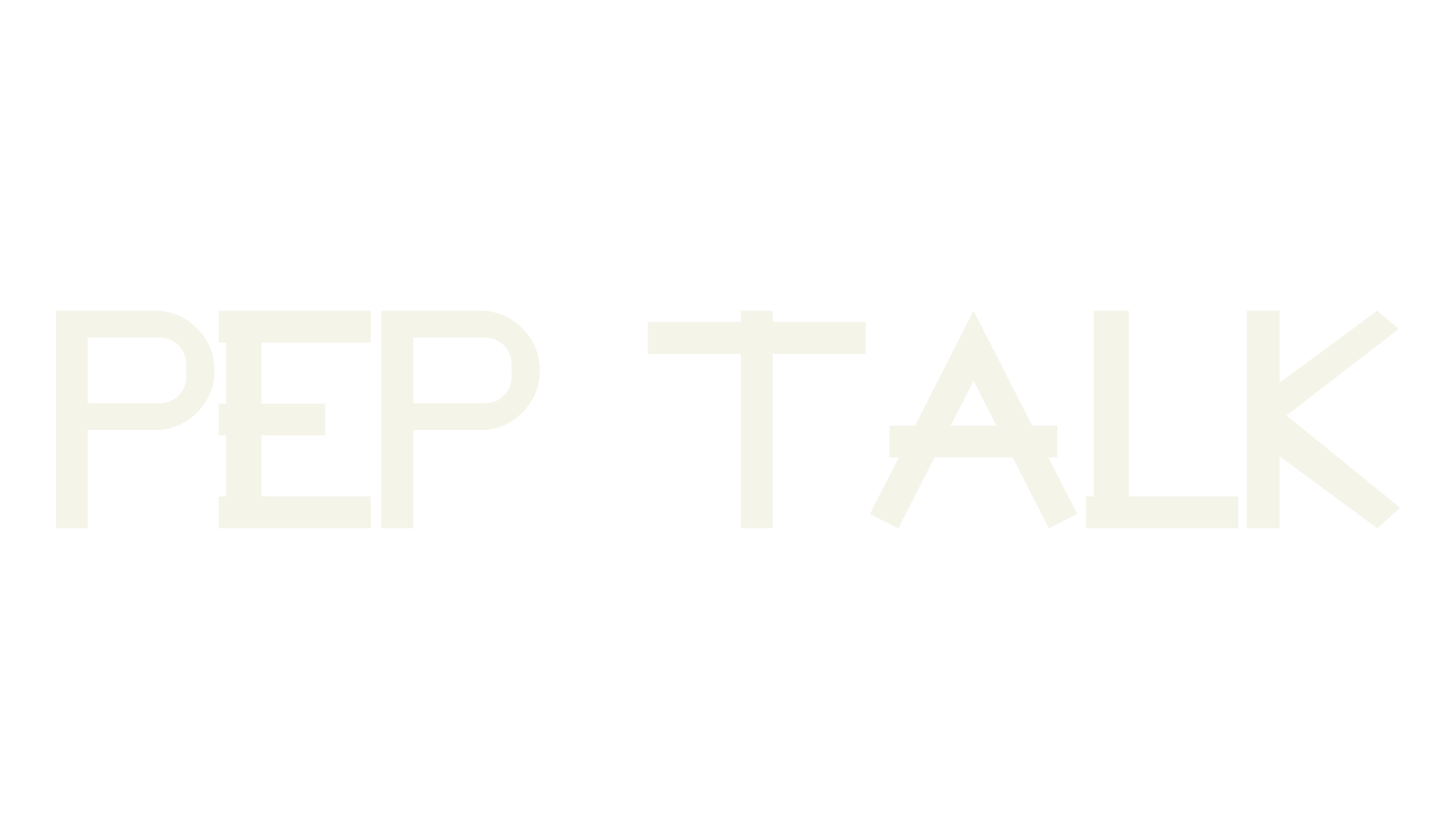 Pep Talk, bold font preview